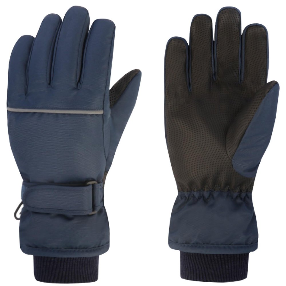 Azarxis Kids Snow Gloves Winter Ski Warm Glove Windproof Thermal Gloves for Boys Girls Cold Weather Outdoor Sports (NavyBlue, 6-8 Years)