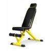 Adjustable Weight Bench,1000 LB Fast Folding Workout Bench for Home Gym Strength Training, Incline Decline Flat Utility Bench Press for Full Body Workout, Upright Storage Yellow Exercise Bench (Yellow) view 1