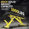Adjustable Weight Bench,1000 LB Fast Folding Workout Bench for Home Gym Strength Training, Incline Decline Flat Utility Bench Press for Full Body Workout, Upright Storage Yellow Exercise Bench (Yellow) view 2