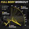 Adjustable Weight Bench,1000 LB Fast Folding Workout Bench for Home Gym Strength Training, Incline Decline Flat Utility Bench Press for Full Body Workout, Upright Storage Yellow Exercise Bench (Yellow) view 3