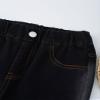 Xnihocha Kids Girls Flared Jeans Elastic Waistband Casual Slim Fit Bell Bottom Denim Pants Black 11-12 Years view 4