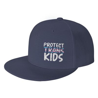 Protect Trans Kids Transgender Youth LGBT-Q Outdoor Baseball Cap and Running Cap Navy Blue