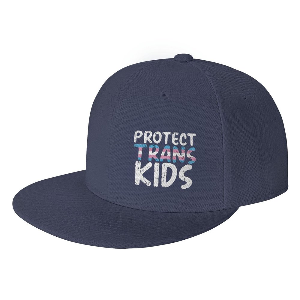 Protect Trans Kids Transgender Youth LGBT-Q Outdoor Baseball Cap and Running Cap Navy Blue