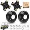 10L0L Golf Cart Split Brake Drum & Rear Wheel Hub Assembly for EZGO TXT 1982-Up Models Electric Golf Cart, Heavy Duty, Replace OEM 19186-G1, 615604, 604112 view 1