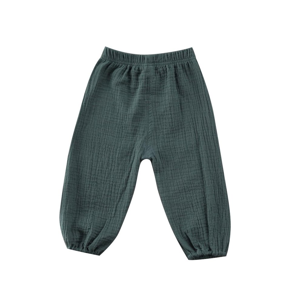 Kutterild Toddler Baby Girls Boys Checkered Pants Elastic Waistband Cute Casual Loose Bloomers Long Trousers Pull On Joggers (Green a, 3-4 Years)