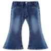 Xnihocha Kids Girls Flared Jeans Elastic Waistband Casual Slim Fit Bell Bottom Denim Pants Blue 7-8 Years view 3