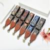 LEMEDE Purse Strap,2" Leather End Shoulder Strap Adjustable Replacement,Retro Jacquard Multi-pattern Crossbody Bag Straps view 3
