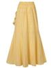 ebossy Womens Plaid Mermaid Skirt Tie Front Asymmetrical Ruffle A-Line Flowy Swing Fishtail Long Skirt (XXL, Navy Blue) view 3