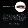 PATIKIL 4mm Tent Rope, 12 Pack 6.5ft Reflective Guyline Cord Tied Downs Rope Paracord Cord Camping Ropes with Red Aluminum Cord Adjusters for Camping Hiking Tent, Black view 3