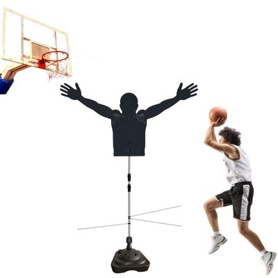 XQZMZSCP Basketball Defender Mannequin, Shooting Dribbling Training Dummy with Telescopic Pole & Adjustable Arms & Water Injection Base (Height 95)