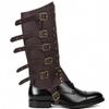 ITODA Medieval Boot Covers for Halloween PU Leather Pirate Costume Punk Renaissance Halloween Cosplay Men's Knight Leg Guard view 1