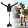 XQZMZSCP Portable Basketball Defender Dummy, Shot Trainer Mannequin with Movable Arm & Water-Filled Base, Volleyball/Soccer Sports Trainer (2pcs) view 1