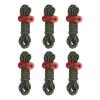 PATIKIL 4mm Tent Rope, 6 Pack 6.5ft Reflective Guyline Cord Tied Downs Rope Paracord Cord Camping Ropes with Red Aluminum Cord Adjusters for Camping Hiking Tent, Olive Green view 1