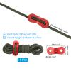 PATIKIL 4mm Tent Rope, 6 Pack 6.5ft Reflective Guyline Cord Tied Downs Rope Paracord Cord Camping Ropes with Red Aluminum Cord Adjusters for Camping Hiking Tent, Olive Green view 2