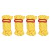 PATIKIL 5mm Tent Rope, 4 Pack 13ft Reflective Guyline Cord Tied Downs Rope Paracord Cord Camping Ropes with Red Aluminum Cord Adjusters for Camping Hiking Tent, Yellow view 1
