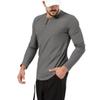 DXSHCV Mens Long Sleeve T Shirt Henley Button Up Crewneck Slim Fit Gym T Shirts Vintage Underhirts Blue view 3
