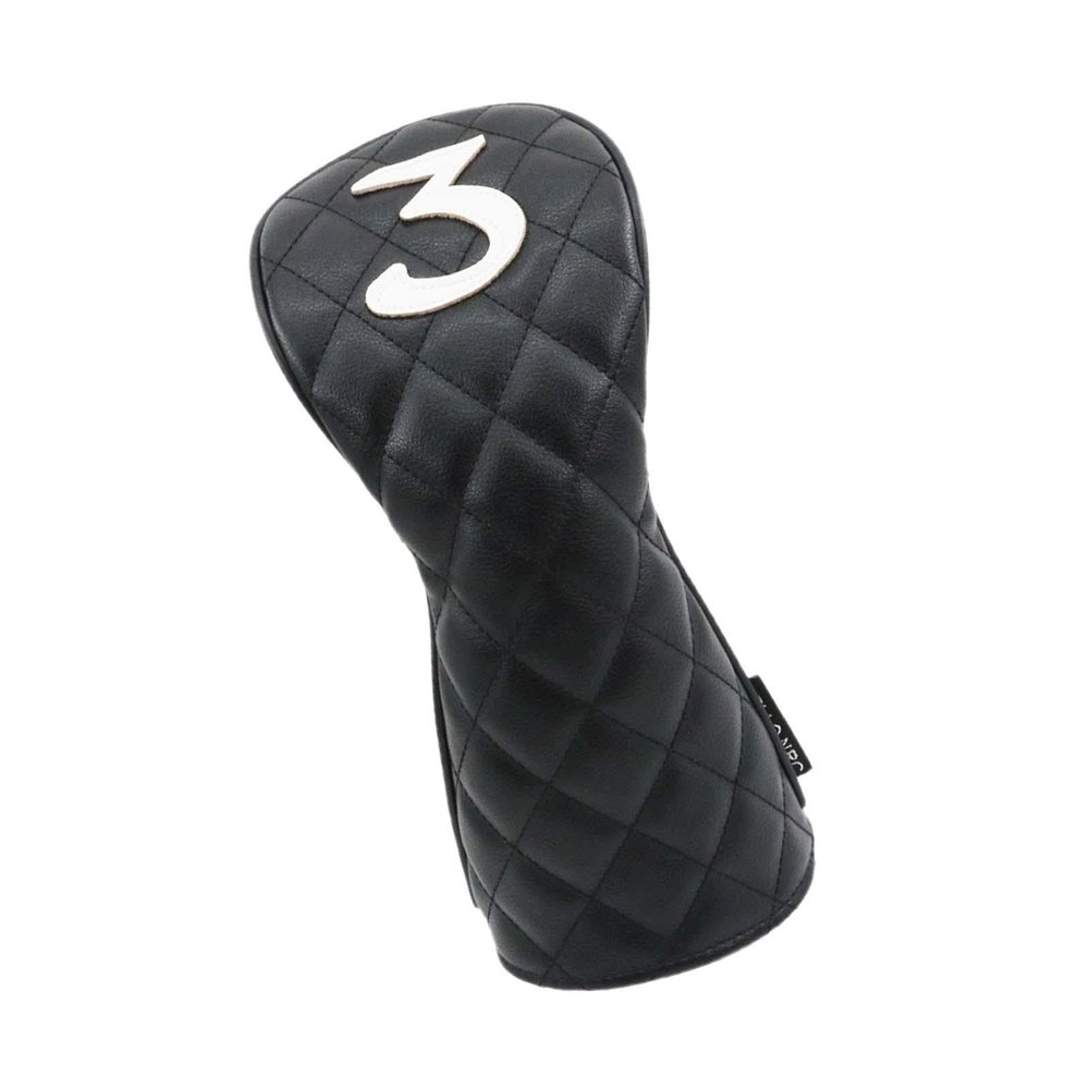 kowaku Golf Wood Headcover, Anti Scratch Golf Club Cover, Premium Golf Club Protector, Golf Wood Head Cover for Adults Golfer Gift, Black, No 3