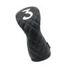 kowaku Golf Wood Headcover, Anti Scratch Golf Club Cover, Premium Golf Club Protector, Golf Wood Head Cover for Adults Golfer Gift, Black, No 3 view 1