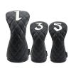 kowaku Golf Wood Headcover, Anti Scratch Golf Club Cover, Premium Golf Club Protector, Golf Wood Head Cover for Adults Golfer Gift, Black, No 3 view 2