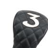 kowaku Golf Wood Headcover, Anti Scratch Golf Club Cover, Premium Golf Club Protector, Golf Wood Head Cover for Adults Golfer Gift, Black, No 3 view 3