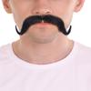 BC GOODS BY Men's Realistic Imperial Handlebar Mustache  Thick Self Adhesive Human Hair  Fake Facial Accessory for Cosplay, Roleplay, Parties & Events - Black view 1