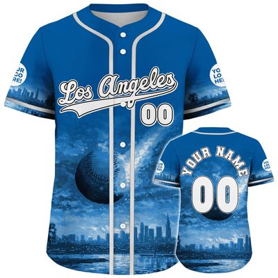 Custom Baseball Jersey Men Women Youth Kids Personalized Name Number Logo, California Jersey in Blue and White Color Sports Fan Jersey
