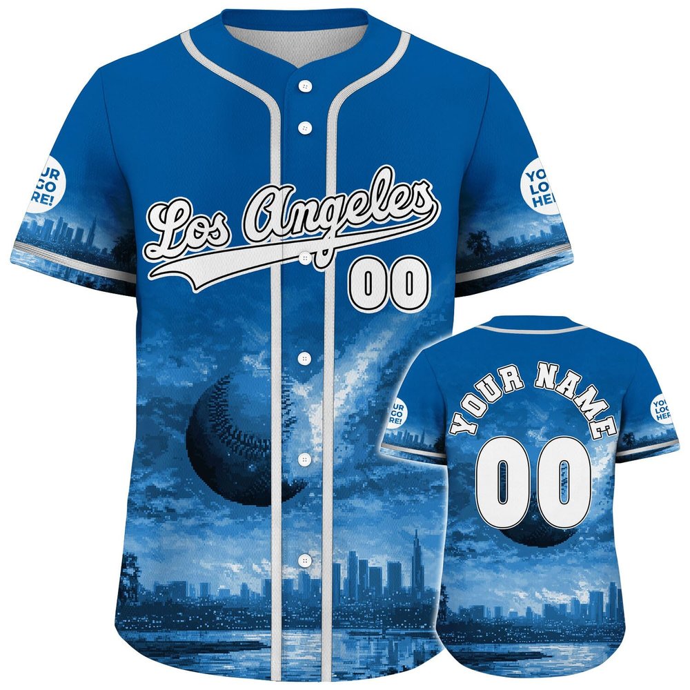 Custom Baseball Jersey Men Women Youth Kids Personalized Name Number Logo, California Jersey in Blue and White Color Sports Fan Jersey