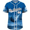 Custom Baseball Jersey Men Women Youth Kids Personalized Name Number Logo, California Jersey in Blue and White Color Sports Fan Jersey view 2