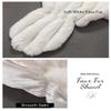 GORAIS Women Wedding Faux Fur Shawl and Wrap Bridal Winter Fur Stole Shrug for Brides and Bridesmaids view 3