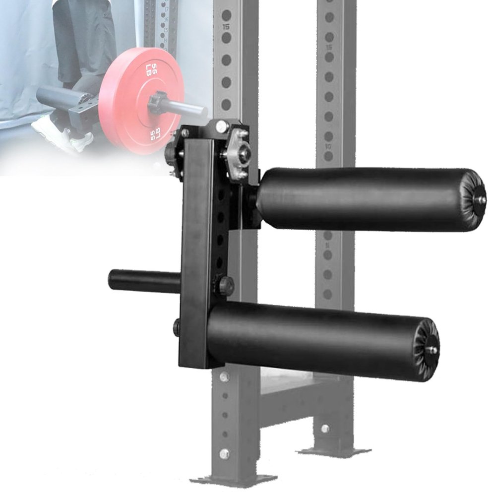 Seated Leg Extension Equipment, 8 Levels Adjustable Leg Muscles Groups Training Machine, Fitness Squat Rack Accessories,Leg Extension and Curl Machine Kit,18mm-50mm
