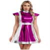 Rswnyirn Women's Cap Sleeve Fever Space Cadet Mini Dress Alien Traveler Cos Playing Costume Hot Pink 3X-Large view 1
