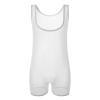 Men's See Through Mesh Bodysuits Jumpsuit Undershirt Jockstrap Wrestling Singlet Bodysuit Underwear White view 3