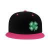 4-H Clover Baseball Cap for Men Or Women Classic Flat Bill Snapback Hat Pink view 2