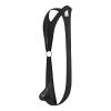 Faux Leather Bodysuit Men's Wrestling Singlet Open Crotch Backless Thongs Sexy Wetlook Catsuit Ring Linked Black view 1