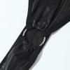 Faux Leather Bodysuit Men's Wrestling Singlet Open Crotch Backless Thongs Sexy Wetlook Catsuit Ring Linked Black view 3