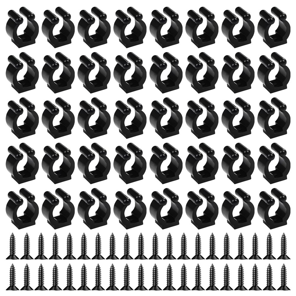 40 PCS Fishing Rod Clips, Wall Mounted Fishing Rod Holders, Billiards Snooker Cue Locating Clip Holder, for Fishing-Rods Billiards Cues Storage Rack