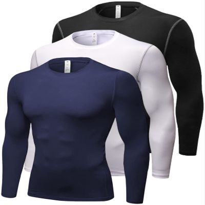 Compression Shirt Men Long Sleeve Thermal Workout Shirts Athletic Basketball Base Layer Undershirts Sports Top