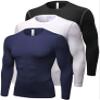 Compression Shirt Men Long Sleeve Thermal Workout Shirts Athletic Basketball Base Layer Undershirts Sports Top view 1