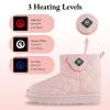 SAVIOR HEAT Heated Boots Heated Shoes for Women Men,Electric Rechargeable Heated Foot Warmer for Feet,Stylish Winter FootwearPink,Size W7 view 4
