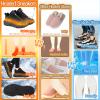 Heated Shoes for Men Women Heated Sneakers with Non-Slip Rubber Sole Foot Warmer Temperature Controlled Heating Shoes (Black, Adult, Women, 5, Numeric, US Footwear Size System, Medium) view 3