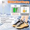 Heated Shoes for Men Women Heated Sneakers with Non-Slip Rubber Sole Foot Warmer Temperature Controlled Heating Shoes (Black&White, Adult, Women, 7, Numeric, US Footwear Size System, Medium) view 2