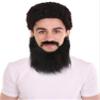 BC GOODS BY Mens Medium Synthetic Fiber Beard Mustache Set | Realistic Facial Hair Accessory for Men | Fake Beard Sets for Halloween, Christmas, and Costume Party - Black view 1
