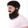 BC GOODS BY Mens Medium Synthetic Fiber Beard Mustache Set | Realistic Facial Hair Accessory for Men | Fake Beard Sets for Halloween, Christmas, and Costume Party - Black view 2