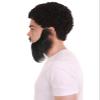 BC GOODS BY Mens Medium Synthetic Fiber Beard Mustache Set | Realistic Facial Hair Accessory for Men | Fake Beard Sets for Halloween, Christmas, and Costume Party - Black view 3