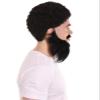 BC GOODS BY Mens Medium Synthetic Fiber Beard Mustache Set | Realistic Facial Hair Accessory for Men | Fake Beard Sets for Halloween, Christmas, and Costume Party - Black view 4