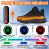 Heated Shoes for Men Women Heated Sneakers with Non-Slip Rubber Sole Foot Warmer Temperature Controlled Heating Shoes (Black, Adult, Women, 7.5, Numeric, US Footwear Size System, Medium) view 2