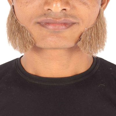 BC GOODS BY Men's Human Hair Mutton Chops Side Burns Beard Cosplay Facial Hair, Light Brown