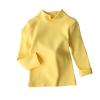 Toddler Turtleneck Kids Boys Girls Solid Color Long Sleeve Shirt Fall Winter Blouse Unisex Basic (Yellow, 7-9 Years) view 1