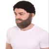 BC GOODS BY Mens Medium Synthetic Fiber Beard Mustache Set | Realistic Facial Hair Accessory for Men | Fake Beard Sets for Halloween, Christmas, and Costume Party - Dark Brown view 2