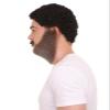 BC GOODS BY Mens Medium Synthetic Fiber Beard Mustache Set | Realistic Facial Hair Accessory for Men | Fake Beard Sets for Halloween, Christmas, and Costume Party - Dark Brown view 3